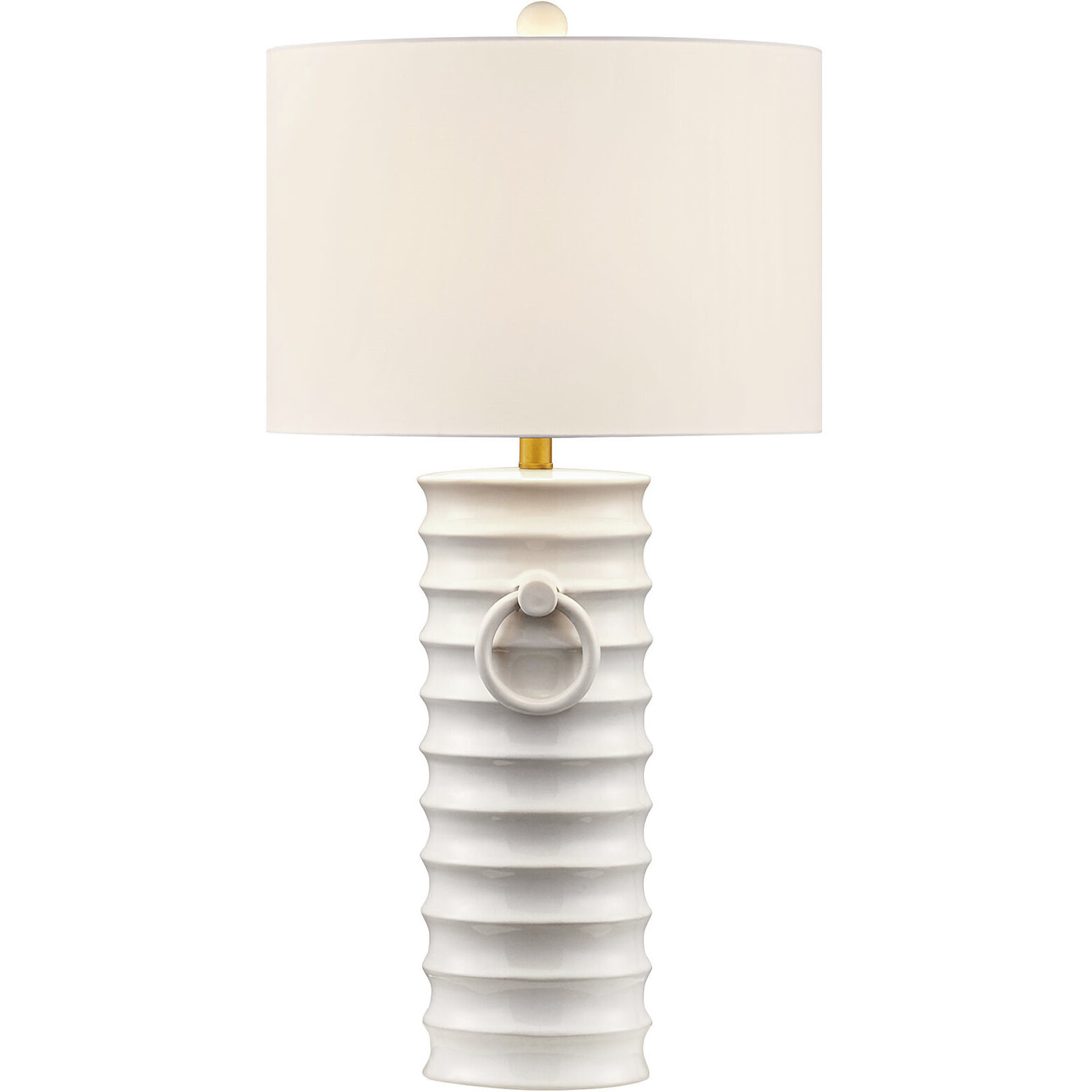 Cindy 32 inch 100.00 watt White Table Lamp Portable Light, Coco & Dash