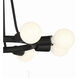 Dakota 8 Light 15 inch Black Semi Flush Ceiling Light