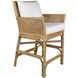 Pacific 39.5 inch White and Natural Rattan Counter Stool