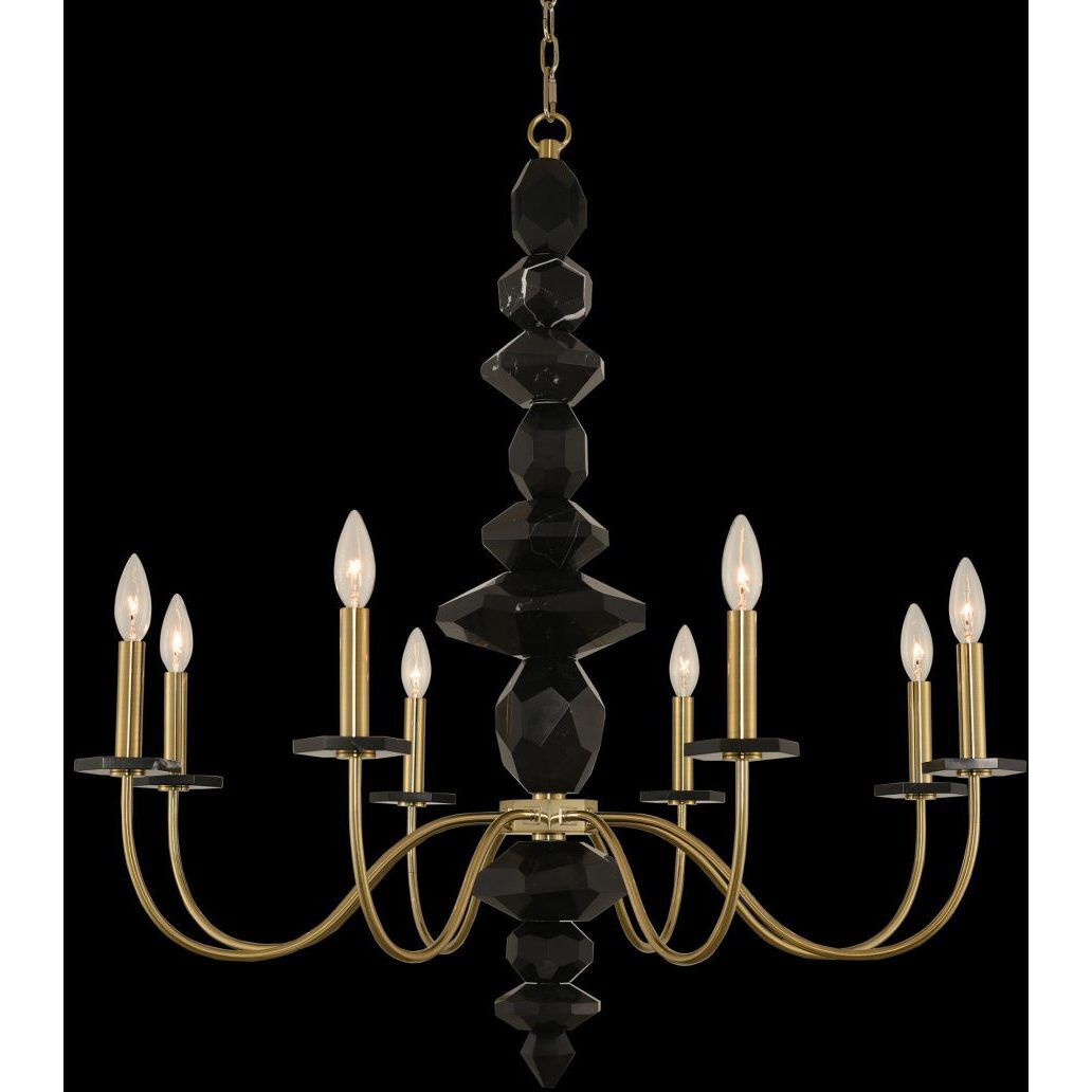 Piedra 8 Light 34 inch Brushed Brass Chandelier Ceiling Light