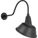 Thomas O'Brien Academy Barn Light LED 22 inch Matte Black Flynn Barn Light in 12.5" Matte Black Tilted Bowers Shade