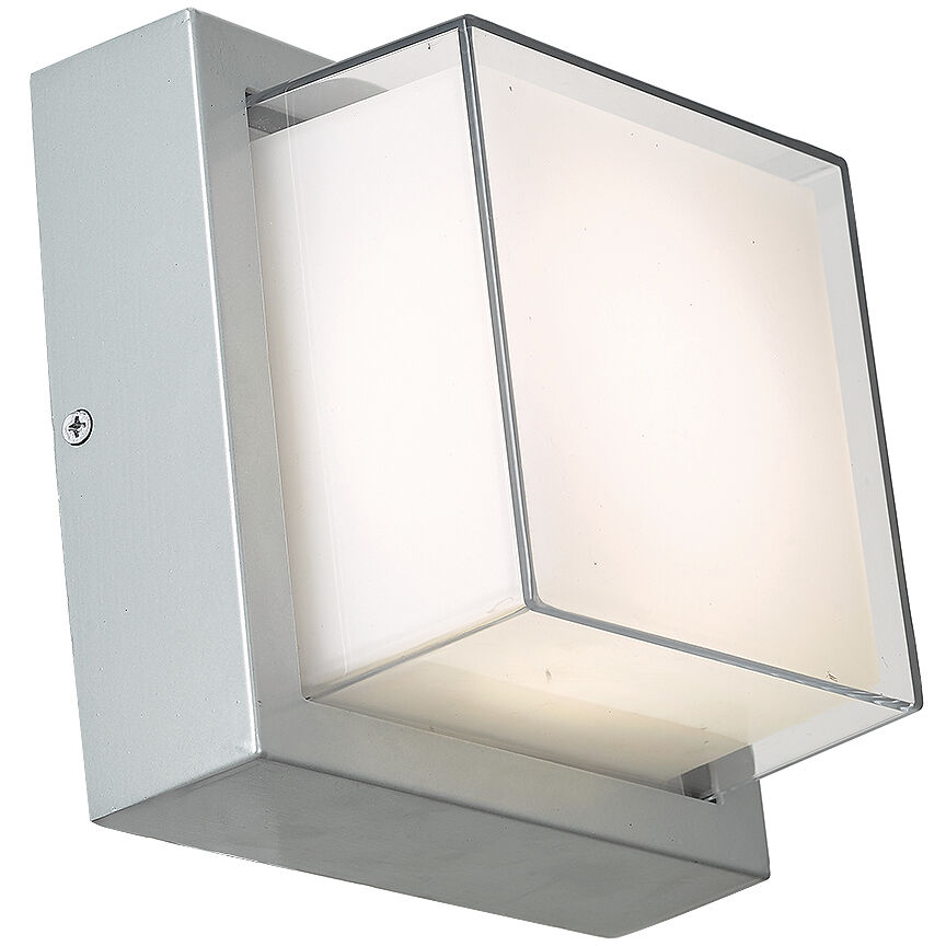 Geo LED 6.3 inch Silica Outdoor Wall Light