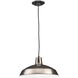 Metal Shade 1 Light Venetian Bronze Pendant Ceiling Light in Standard
