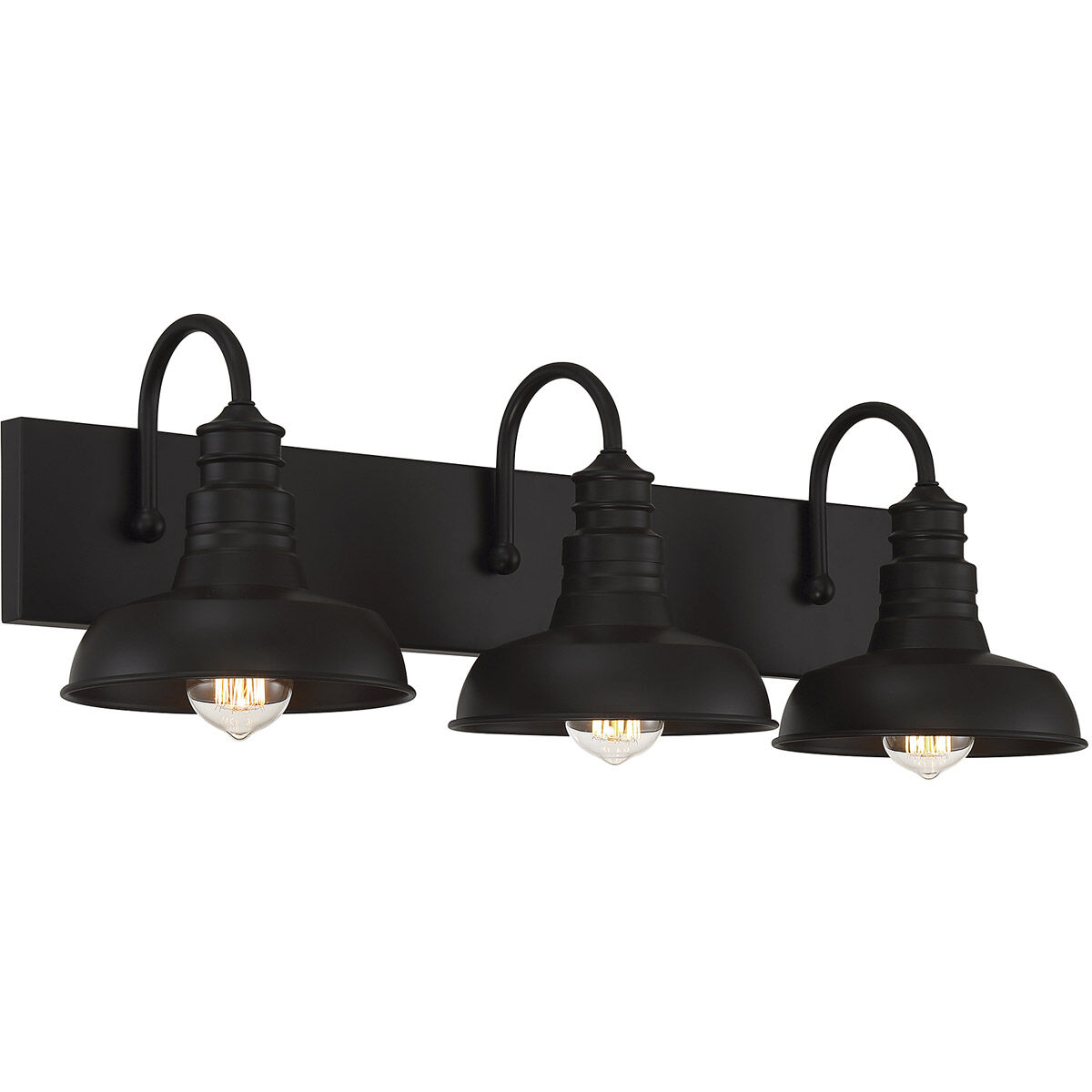 Modern Farmhouse 3 Light 28 inch Oil Rubbed Bronze Vanity Light Wall Light