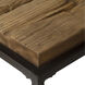 Holston 54 inch Satin Black and Natural Reclaimed Wood Console Table