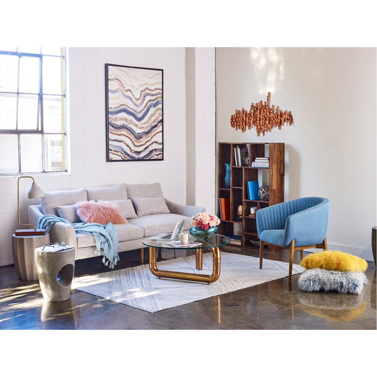 Lamb Fur 19 X 3 inch Pink Pillow