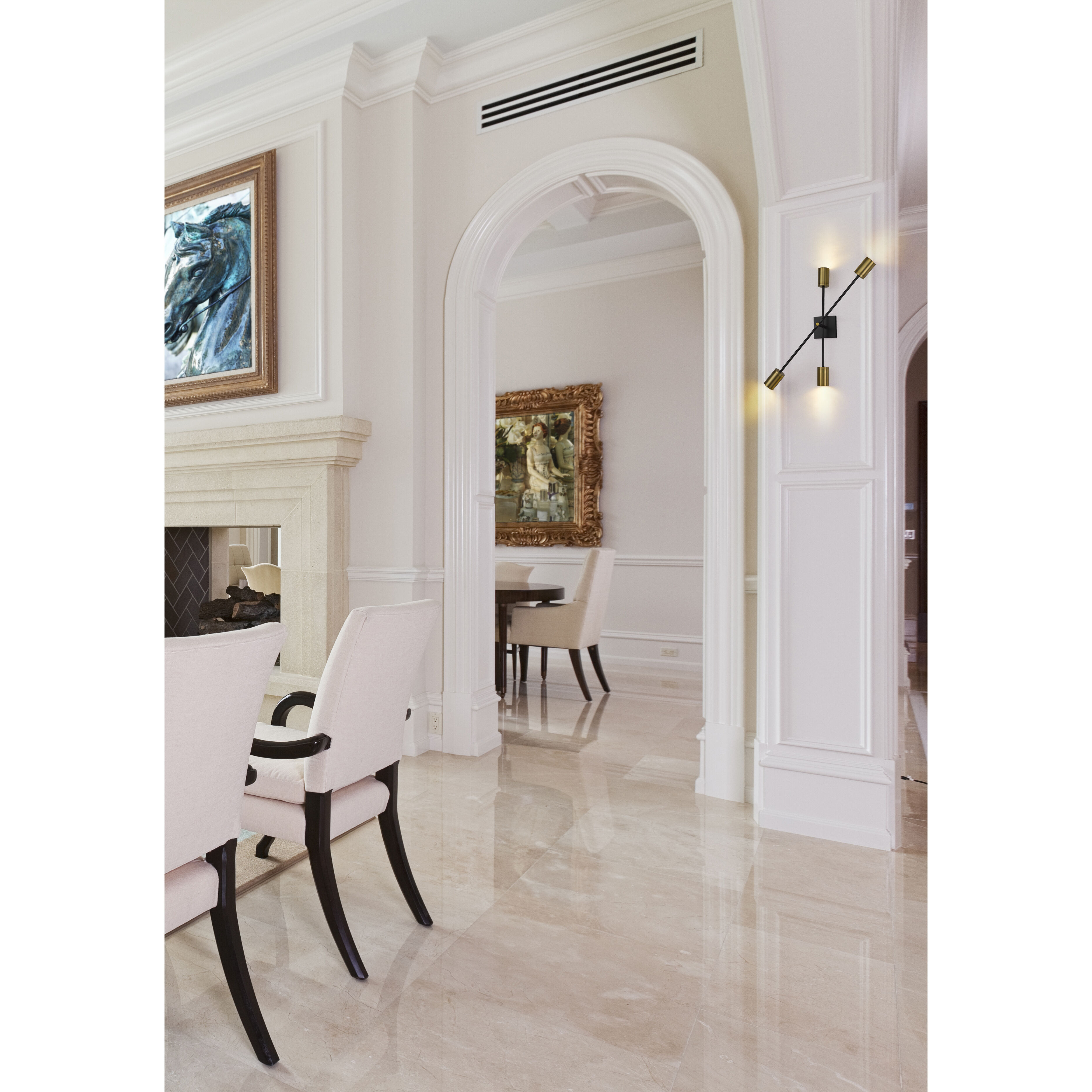 Calumet 4 Light 4.5 inch Matte Black and Olde Brass Wall Sconce Wall Light in Matte Black and Factory Bronze