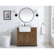 Franklin 36 X 22 X 35 inch Driftwood Bathroom Vanity Cabinet