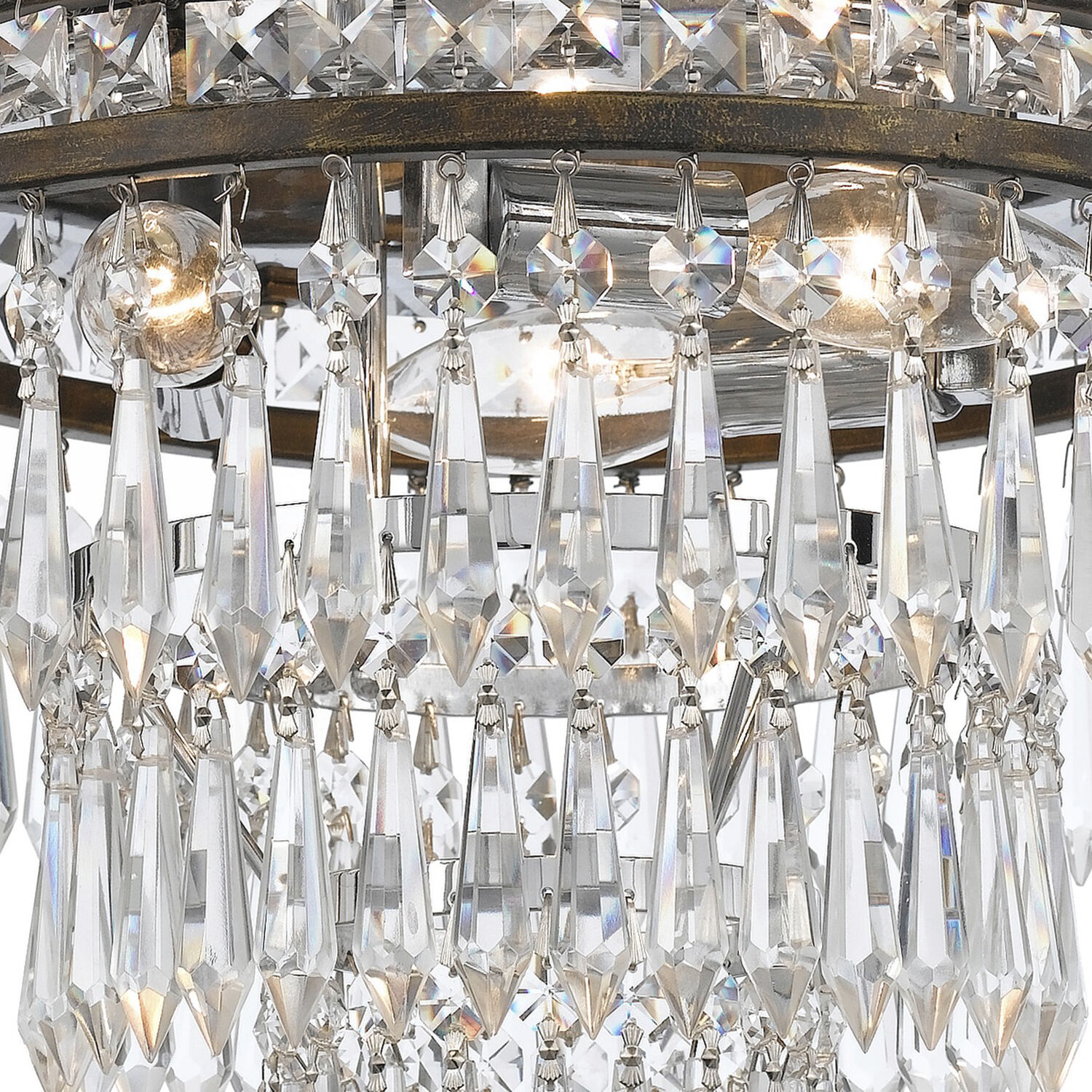 Mercer 3 Light 12 inch English Bronze Flush Ceiling Light