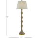 Bourgeon 66 inch 150 watt Natural/Dark Contemporary Gold Leaf Floor Lamp Portable Light
