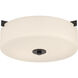 Rachel 2 Light 15 inch Matte Black Flush Mount Ceiling Light