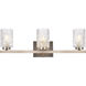 Cassie 3 Light 24 inch Stain Nickel Bath Sconce Wall Light