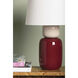 Batya 24 inch 15.00 watt Aged Brass/Ceramic Bordeaux Blush Table Lamp Portable Light