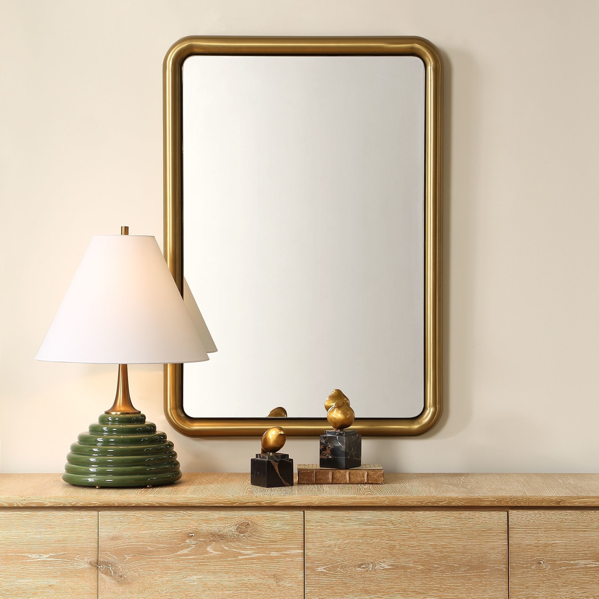 Atkinson 41 X 29 inch Antique Brass Mirror