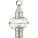 Newburyport 1 Light 15 inch Brushed Nickel Outdoor Post Top Lantern