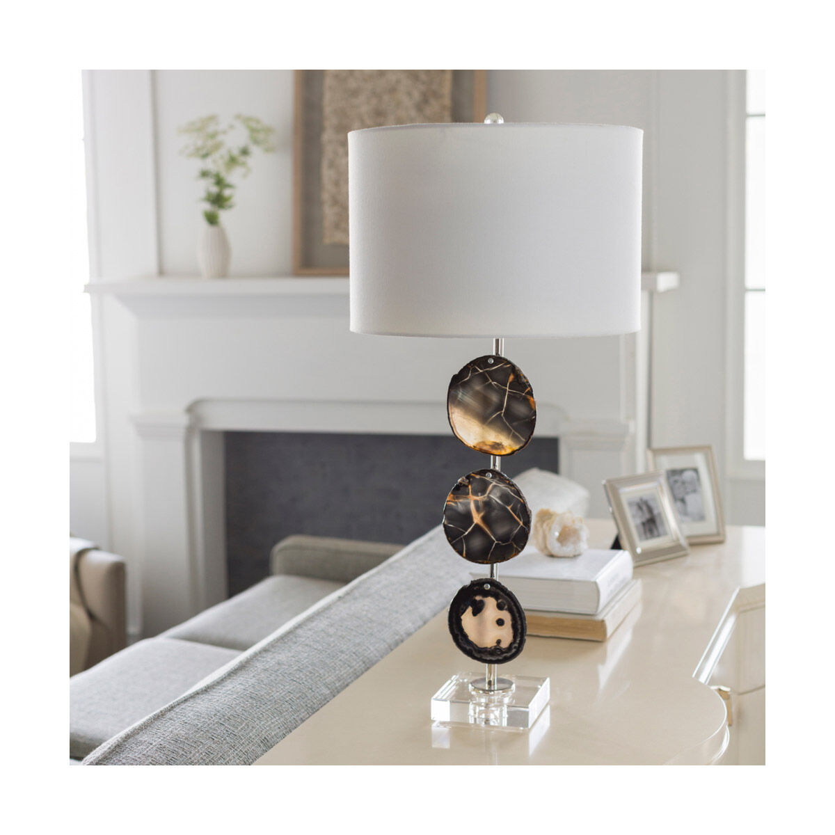 Churchill 32 inch 100 watt White Table Lighting Portable Light