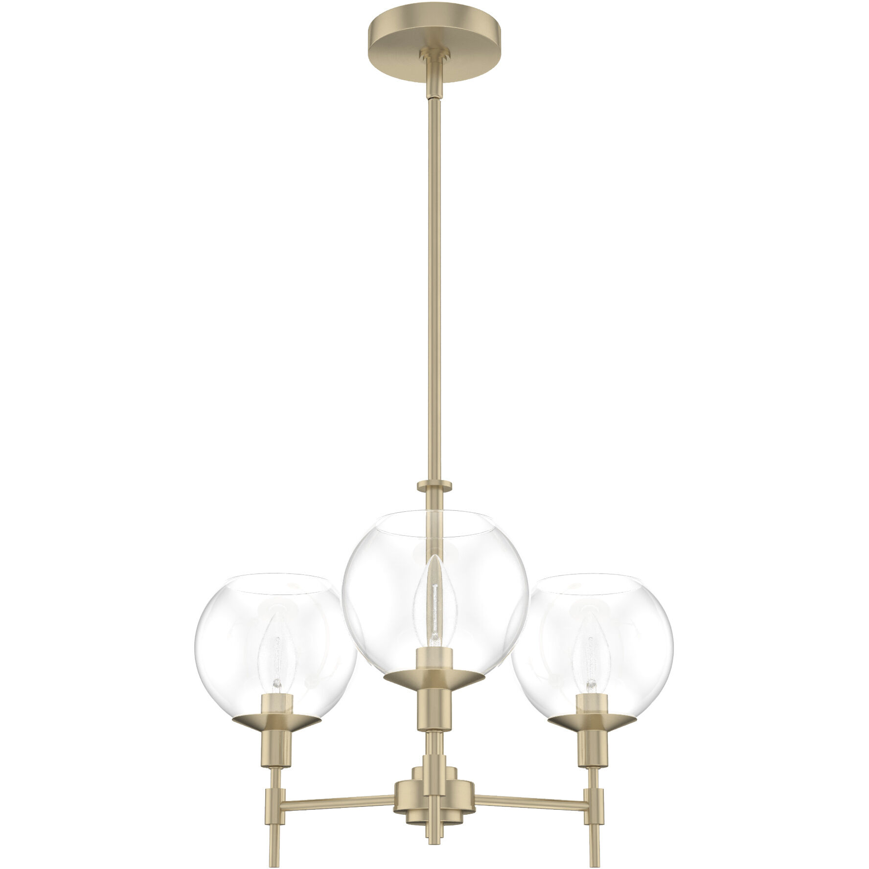 Xidane 3 Light 19 inch Alturas Gold Chandelier Ceiling Light