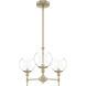 Xidane 3 Light 19 inch Alturas Gold Chandelier Ceiling Light