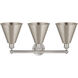 Ballston Cone 3 Light 26 inch Satin Nickel Bath Vanity Light Wall Light