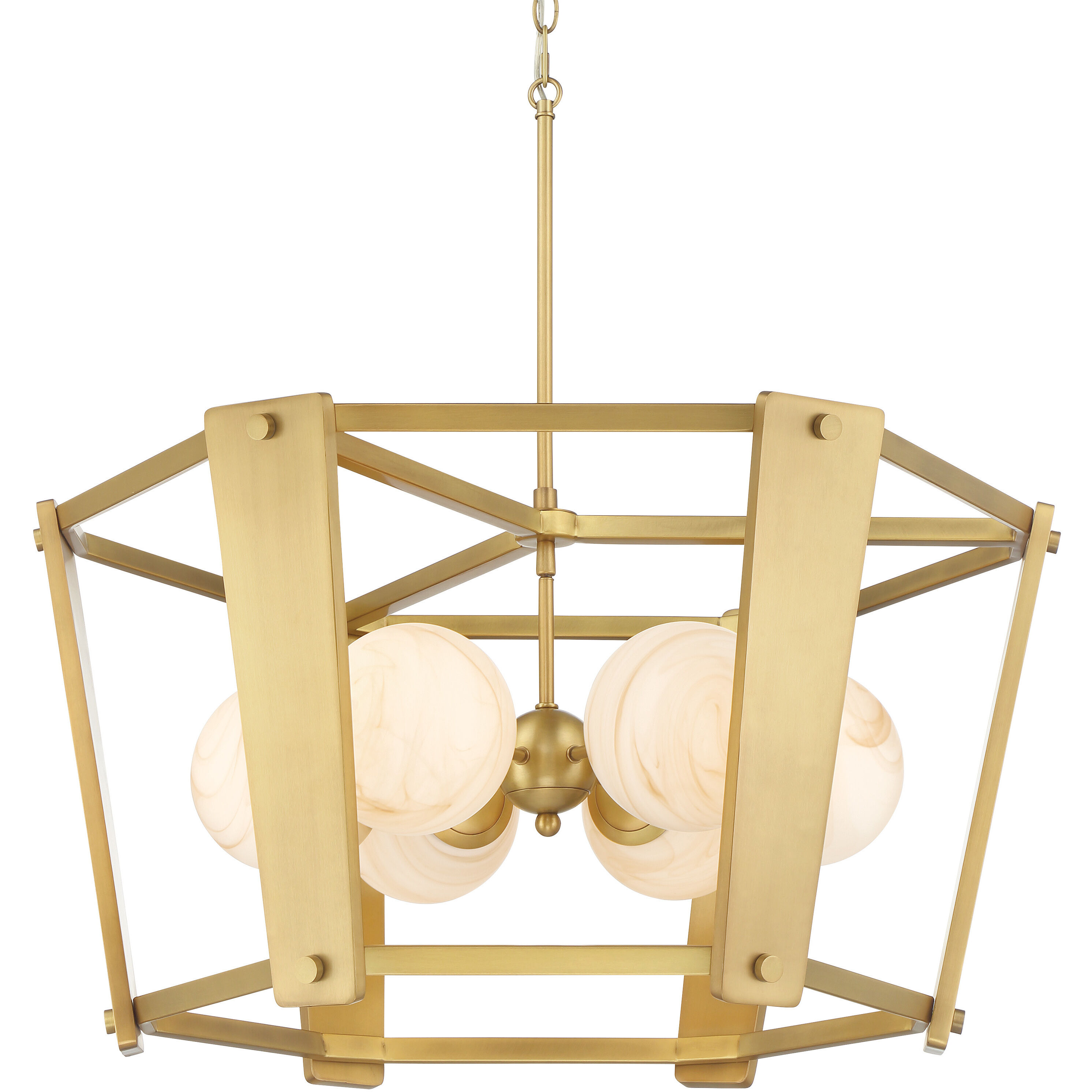 Shimmer 6 Light 30.75 inch Legacy Brass Pendant Ceiling Light