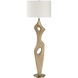 Almyra 65.5 inch 150 watt Aged Driftwood and Plated Antique Brass Floor Lamp Portable Light