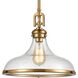 Rutherford 1 Light 15 inch Satin Brass Pendant Ceiling Light