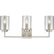 West End 3 Light 23 inch Brushed Nickel Vanity Light Wall Light