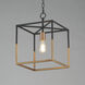 SoHo 1 Light 12 inch Black and Weathered Brass Entry Foyer Pendant Ceiling Light