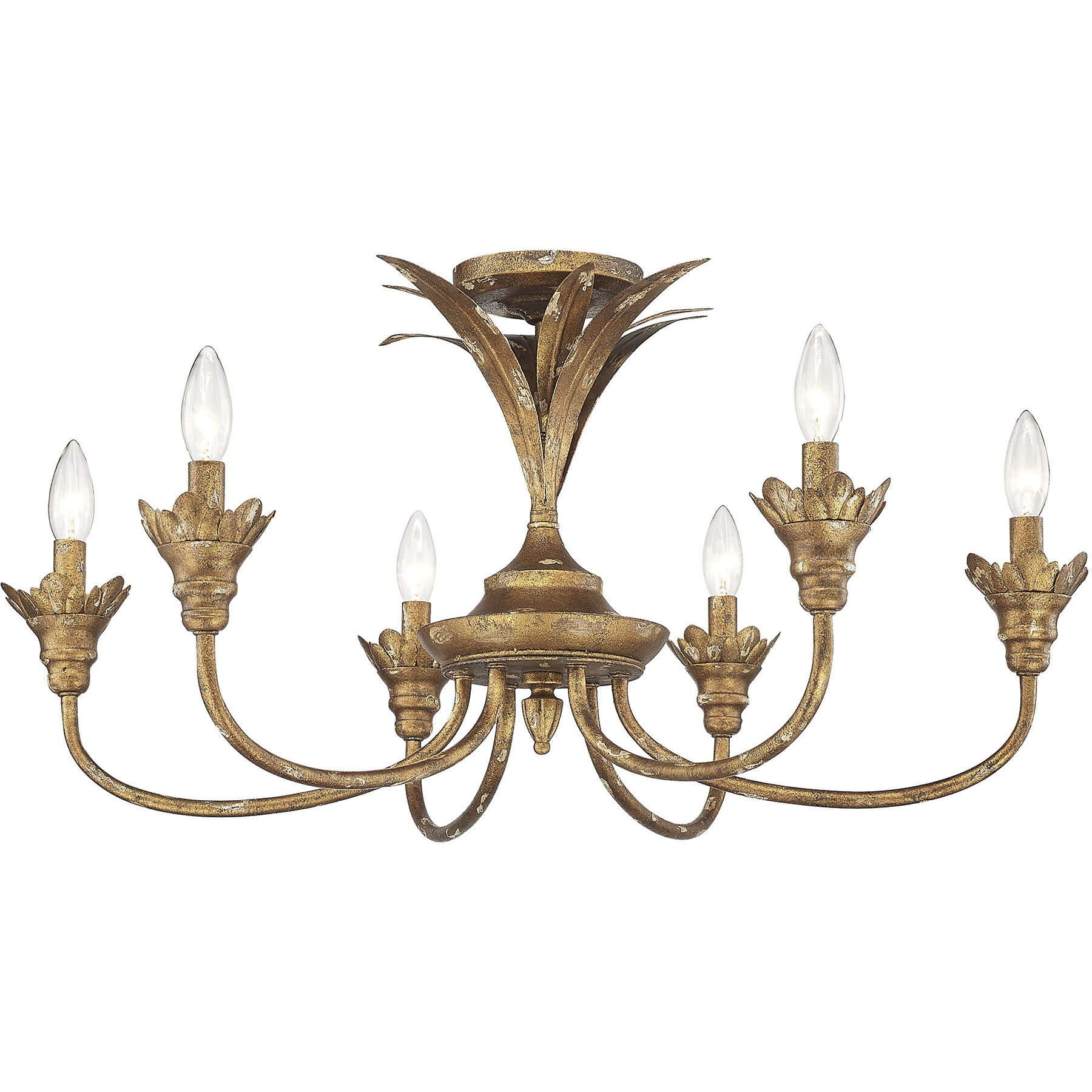 Lillianne 6 Light 28.50 inch Semi-Flush Mount