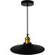 Brave 1 Light 13 inch Black Down Mini Pendant Ceiling Light