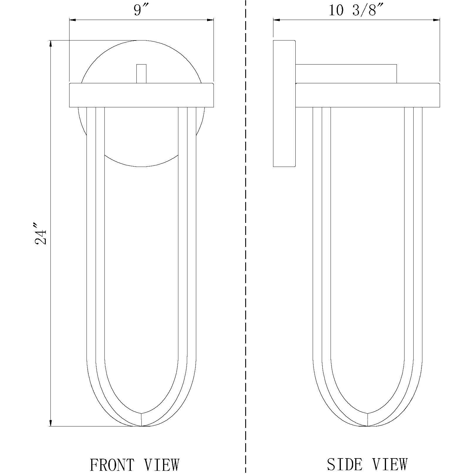 Leland LED 24 inch Sand Black Outdoor Wall Light