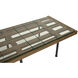 Paxton 67 X 26 inch Dark Walnut with Black Coffee Table