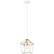 Mavonshire 1 Light 10 inch White and Aged Gold Brass Chandelier Ceiling Light