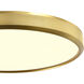 Zigrina 1 Light 12 inch Aged Brass Flush Mount Ceiling Light