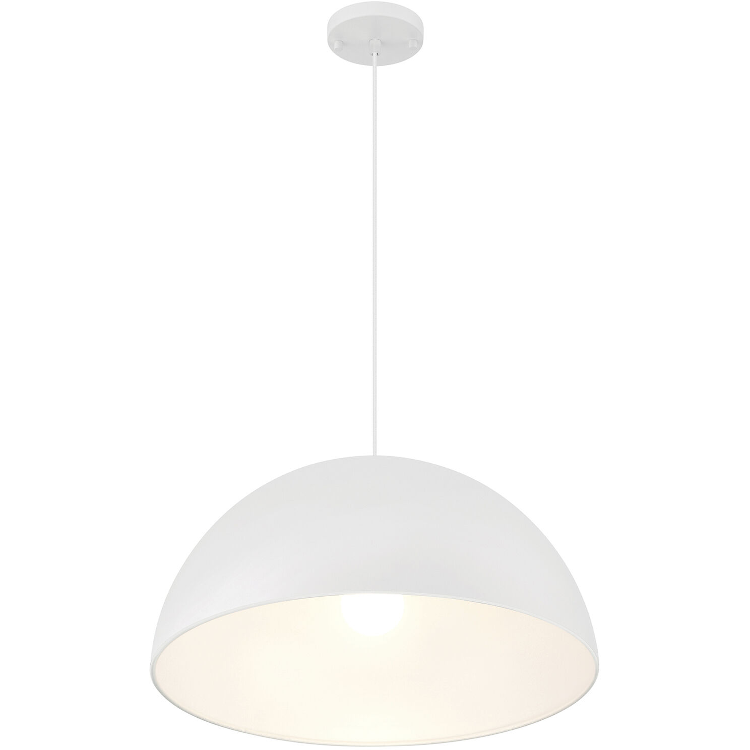 Huck LED 19.5 inch Matte White Pendant Ceiling Light
