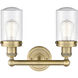 Dover 2 Light 15.5 inch Brushed Brass Bath Vanity Light Wall Light in Seedy