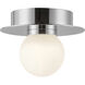 Elixir LED 6 inch Chrome Flush Mount Ceiling Light