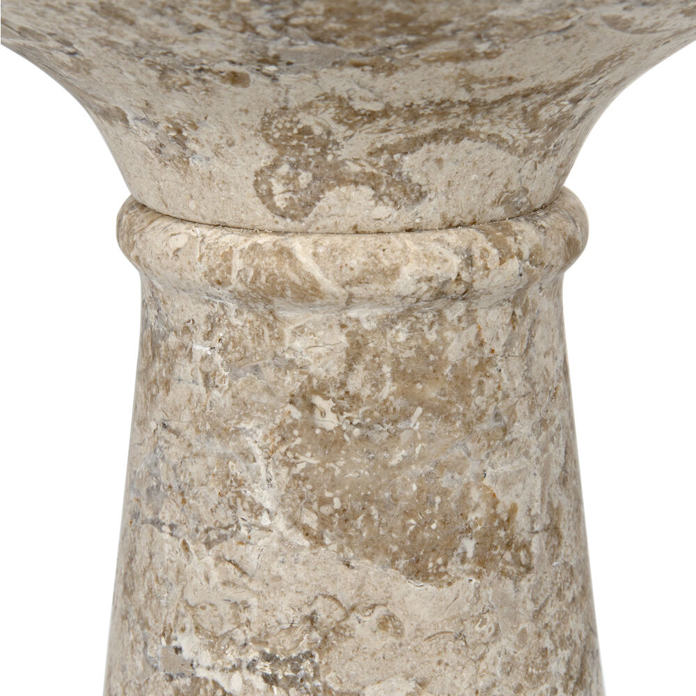 Architect 26 X 14 inch White Marble Side Table, C