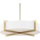 Cresson 4 Light 30 inch Matte Brushed Brass Pendant Ceiling Light