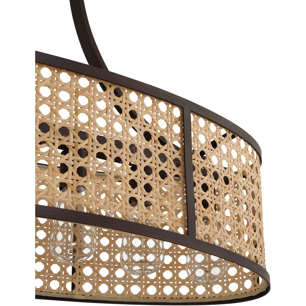 Malaya 6 Light 31.75 inch Aged Bronze Brushed Island Ceiling Light