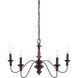 Holbrook 5 Light 24 inch Tuscan Brown Chandelier Ceiling Light