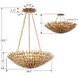 Broche 6 Light 24.5 inch Antique Gold Chandelier Ceiling Light