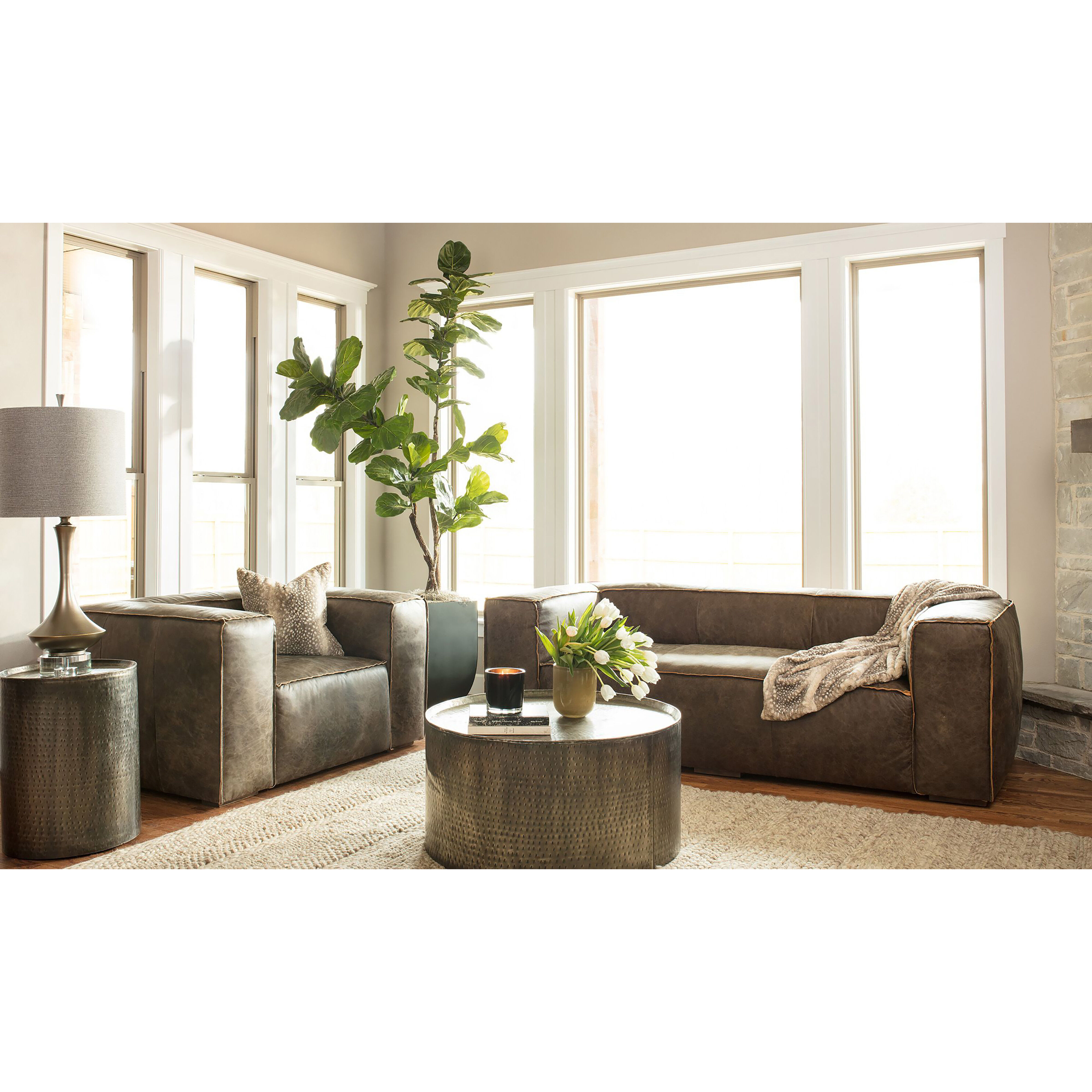 Arlington 41 inch 150.00 watt Pewter, Grey, Clear Table Lamp Portable Light