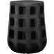 Patchwork Garden 17 inch Gloss And Matte Black Glazes Garden Stool