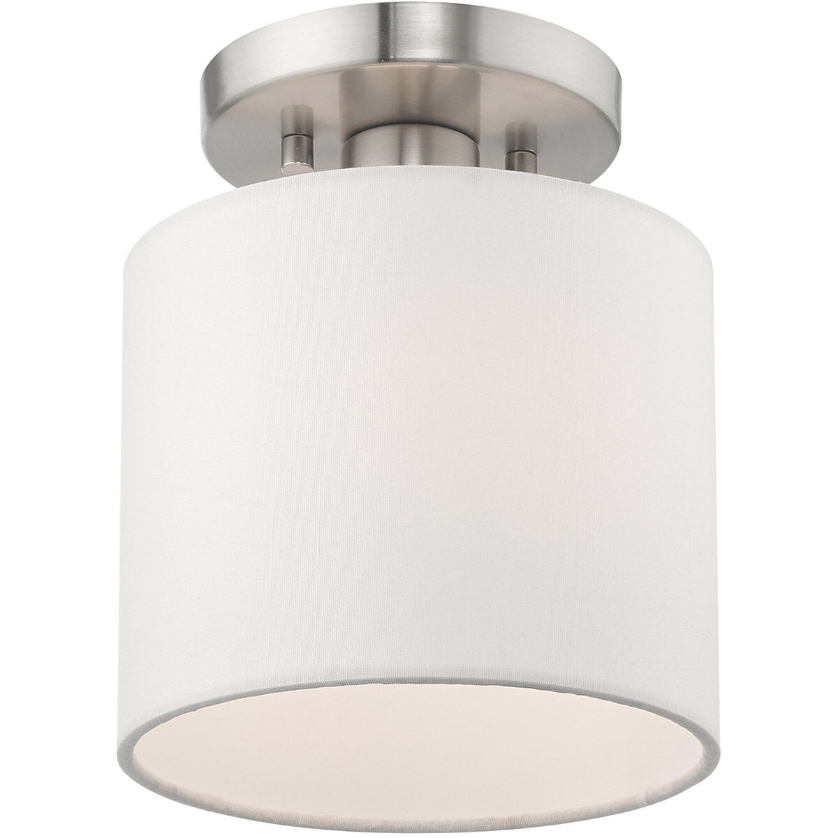 Clark 1 Light 7 inch Brushed Nickel Semi-Flush Mount Ceiling Light