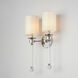 Lucent 2 Light 14 inch Polished Nickel Wall Sconce Wall Light