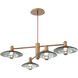 Atmosphere Cirrus LED Novel Brass Mobile Chandelier Ceiling Light in 3000K LED, Smoke Granite