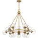 Orion 15 Light 45 inch Warm Brass Chandelier Ceiling Light