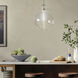 Laria 1 Light Polished Nickel Pendant Ceiling Light in Clear