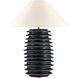 Kelly Wearstler Crenelle 27.5 inch 15 watt Ebonized Birch Stacked Table Lamp Portable Light
